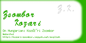 zsombor kozari business card